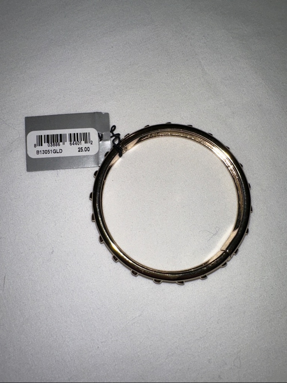 Gold Spike-Trim Bangle Bracelet by Sequin